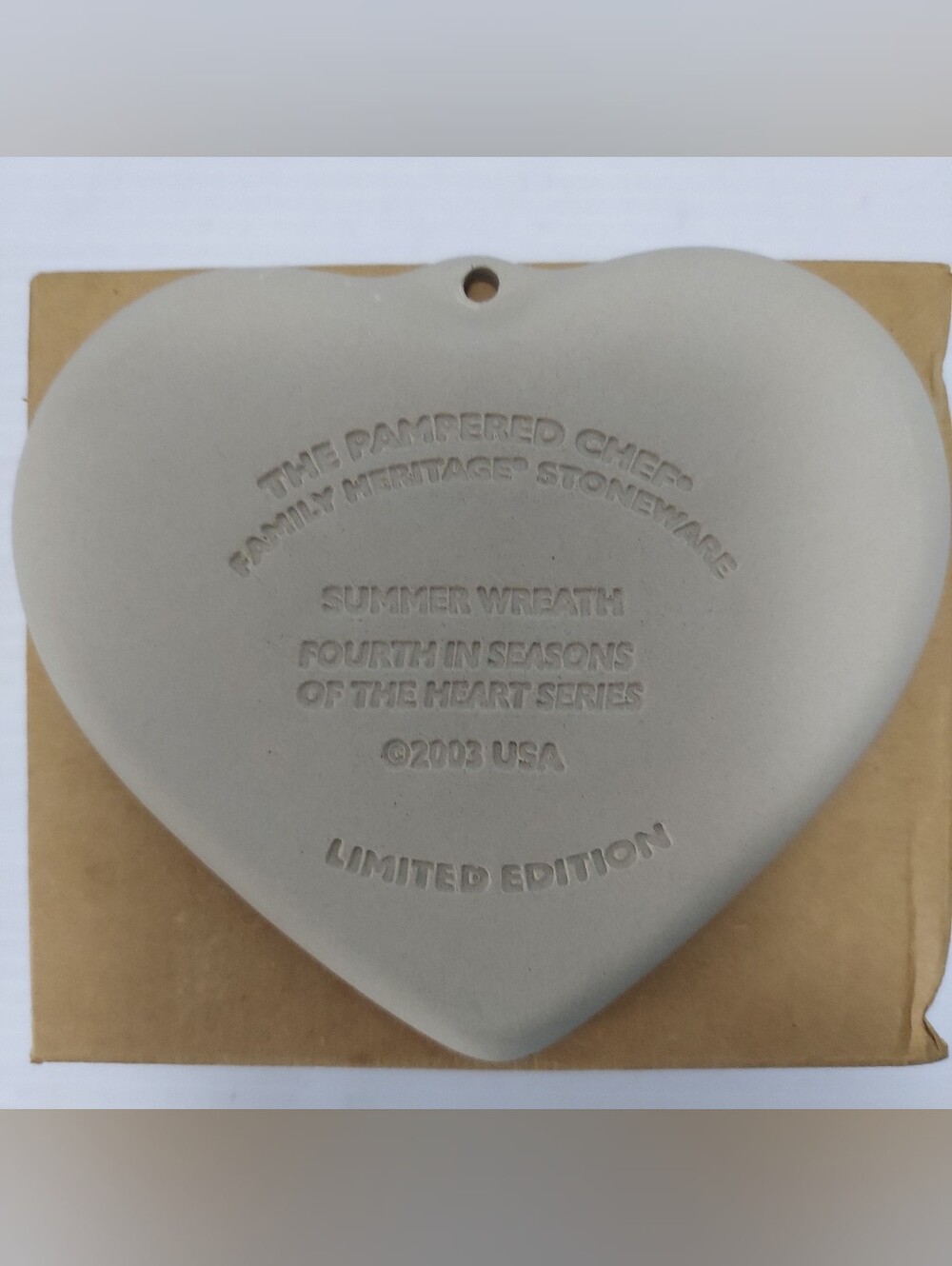 The Pampered Chef Cookie Art Mold Heart Shape Stoneware Lot of 3 NIB - Picture 12 of 16